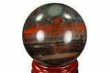 Polished Bloodstone (Heliotrope) Sphere #116189-1